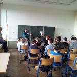 "Leibniz lädt ein" - Frau Hoffmann bei der Klasse 6b  24.5.13